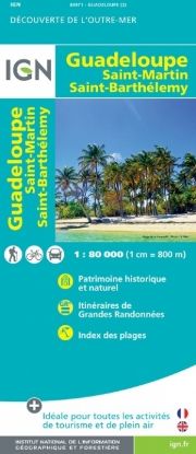 Image de Carte IGN - Guadeloupe - Saint-Martin - Saint-Barthélémy