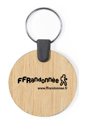 Image de Porte-clés en bambou FFRandonnée