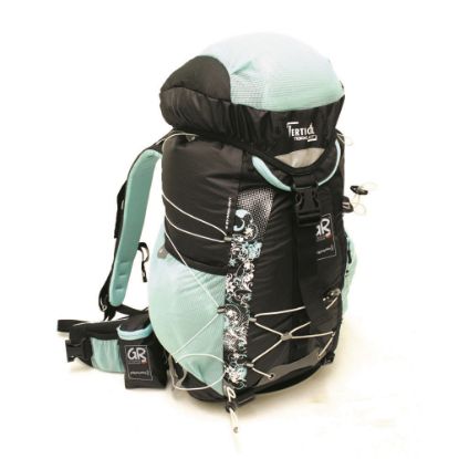 Sac Aventure FFRandonnée de 40L Femme, Black / Turquoise