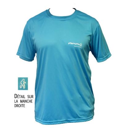T-Shirt technique bleu Marche Nordique